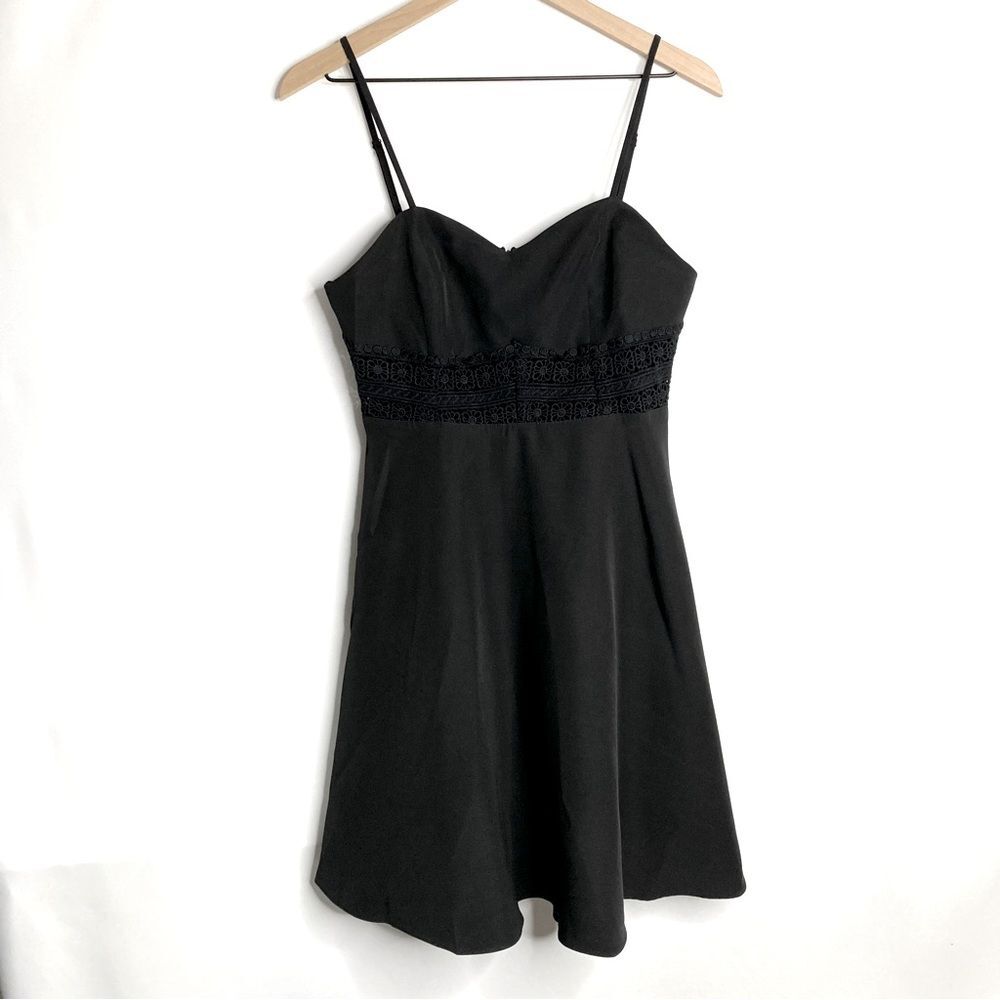NWT JJs House Black Sweetheart A Line Cutout Mini Dress Medium